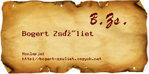 Bogert Zsüliet névjegykártya